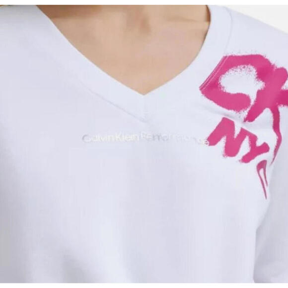 New Women's Calvin Klein Performance Women's Cinched Logo Sweatshirt, Size XS - Picture 2 of 3